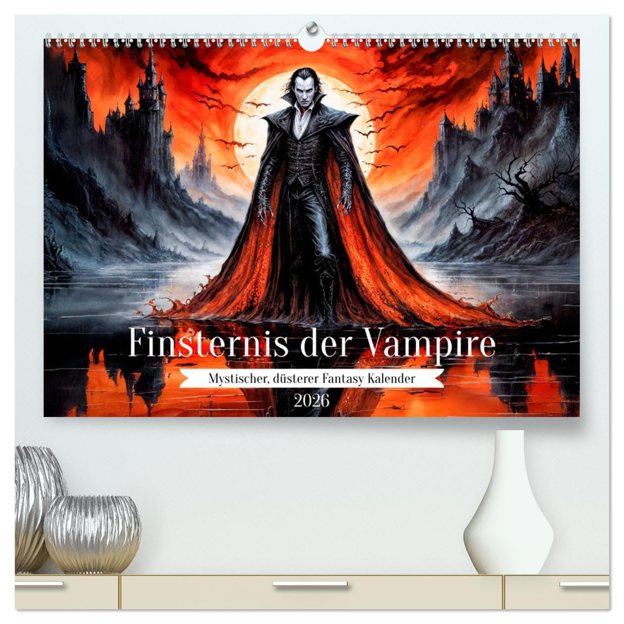 Finsternis der Vampire - Mystischer düsterer Fantasy Kalender (hochwertiger Premium Wandkalender 2026 DIN A2 quer), Kunstdruck in Hochglanz: ... einzigartigen Kalender (CALVENDO Glaube)