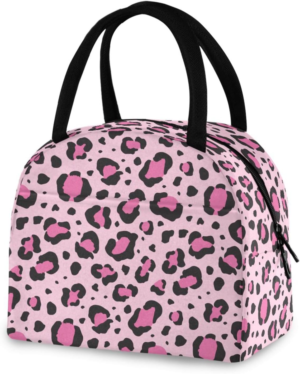 Leopard Print Lunch Bag for Women & Men Mini Insulated Lunchbox