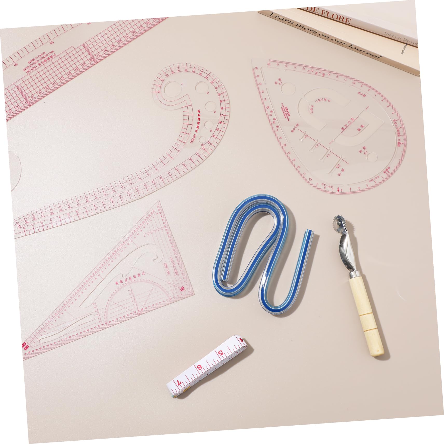 Regla de Curva Francesa para Costura, 1 Juego de Plástico | Flexible y Ligera, Medición Precisa, para DIY y Confección, Adecuado para Principiantes y Diseñadores