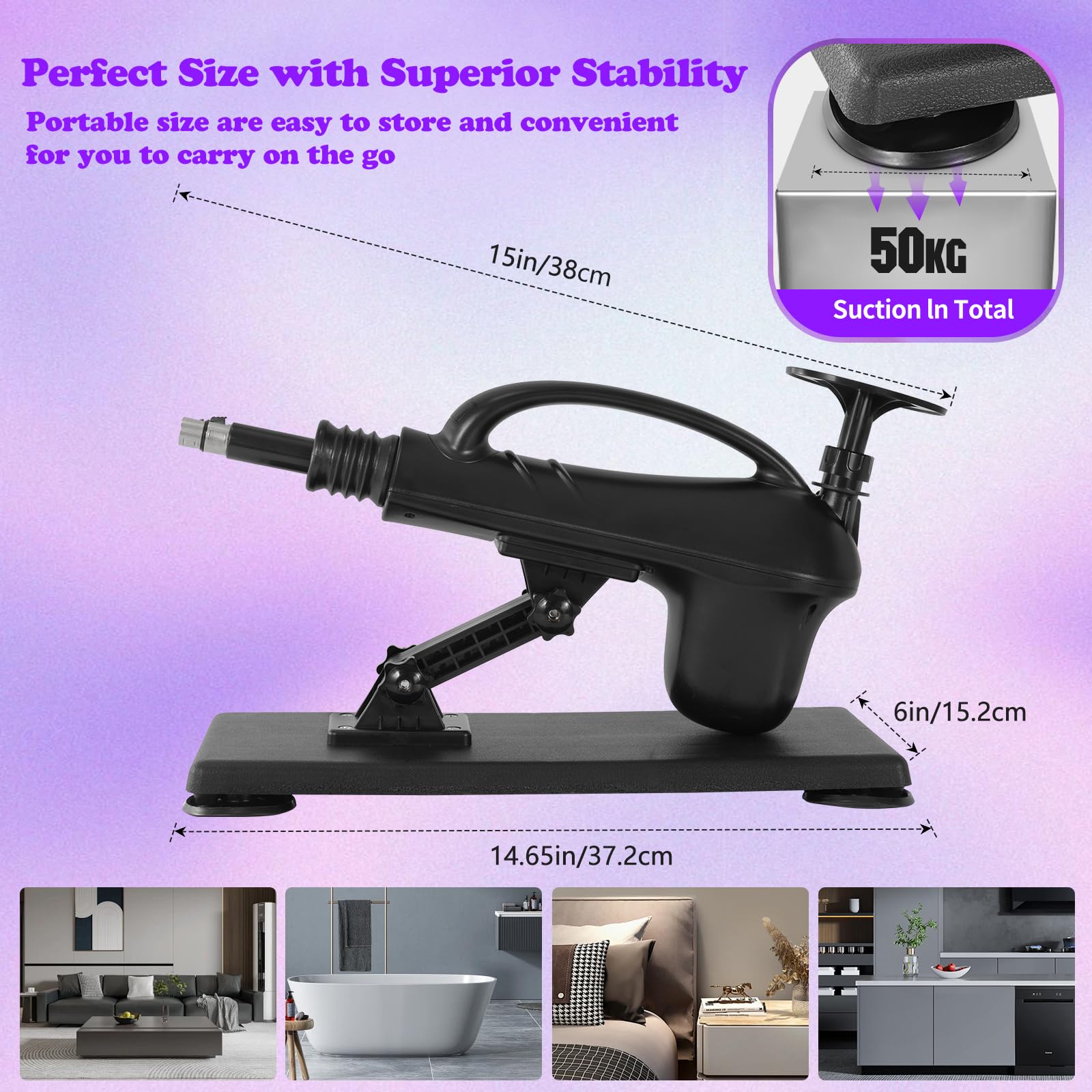 Macchina sessuale - Dildo vibrante e riscaldante, ventosa in dotazione, spinta automatica per G - spot e anali, giochetto adulto connettori 3XLR