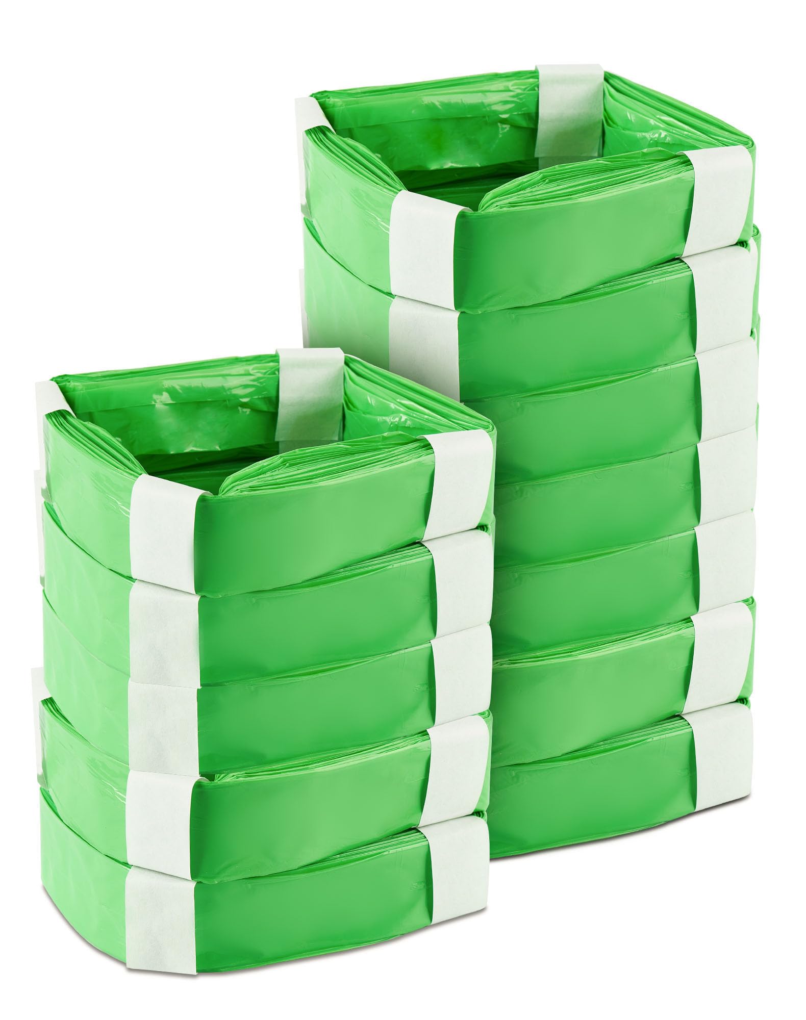 NETONDA Pack of 12 Refill Cassettes Nappy Bin Refill Film Cat Bucket Odour-Proof Nappy Bin Refill Cassettes Compatible with All Nappy Bins Cat Litter Disposal Bucket - Green