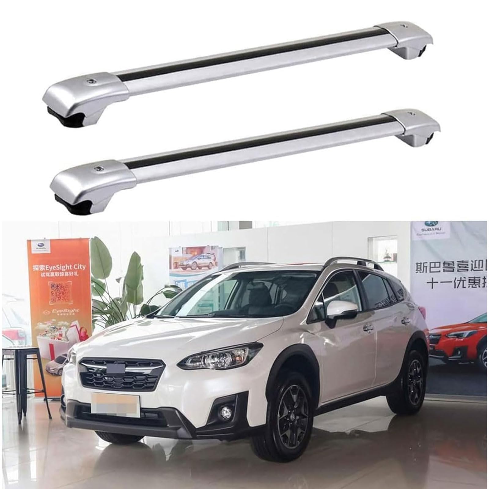 Portapacchi per Auto,Compatibile con Subaru XV SUV 2017 2018 2019 2020, Barra Trasversale per Portapacchi