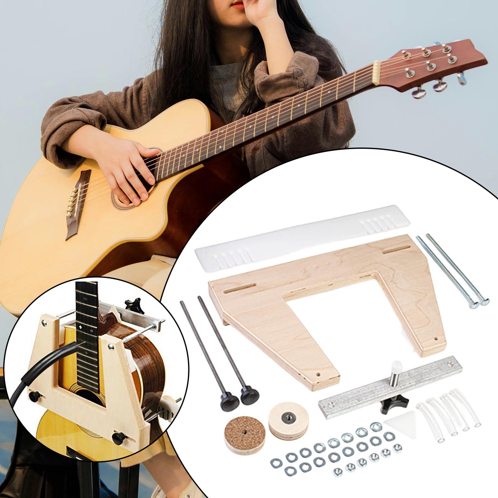 Kit D'outils pour Démontage Du Manche de Guitare - Accessoires Faciles à Utiliser - Outil de Réparation et D'entretien