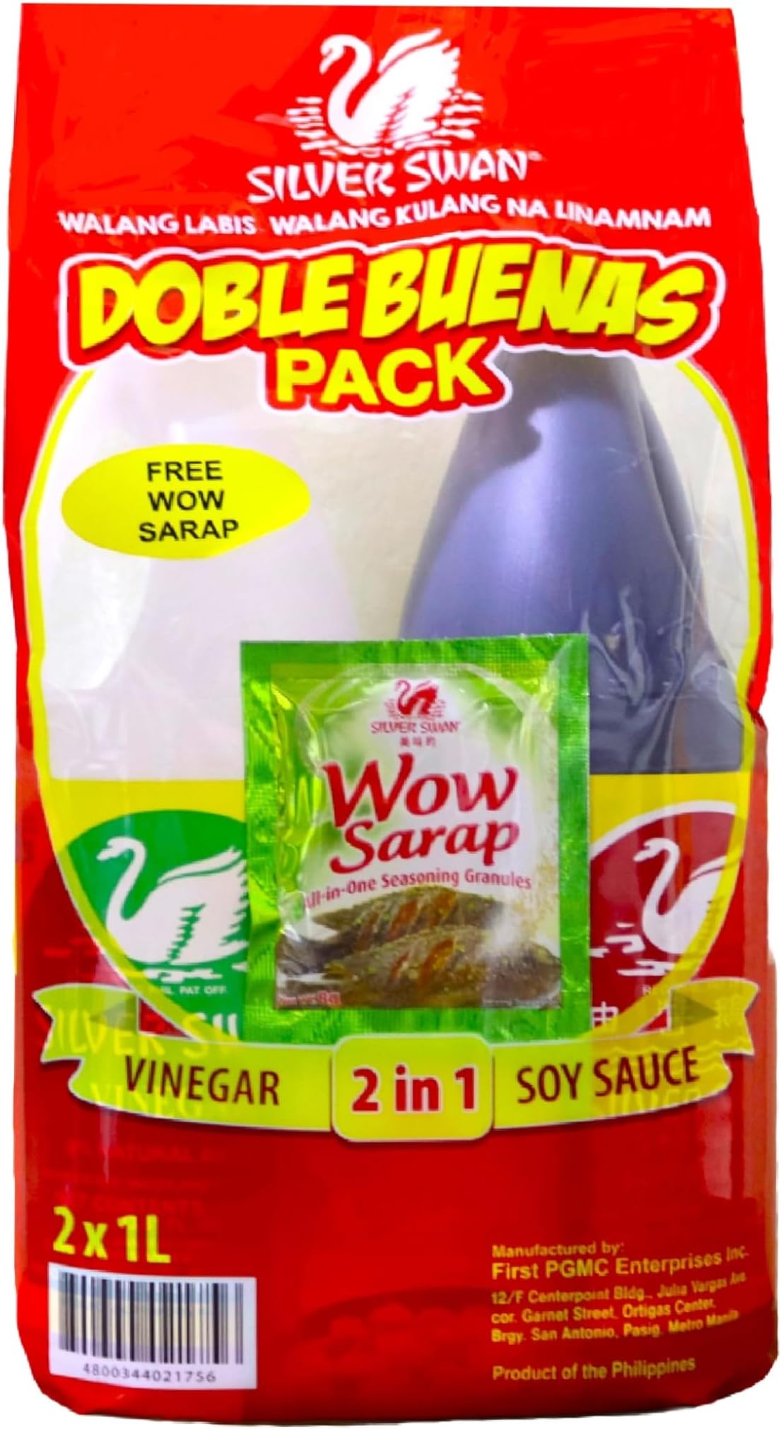 Silver Swan Soy Sauce 1Ltr & Vinegar 1Ltr Value Pack