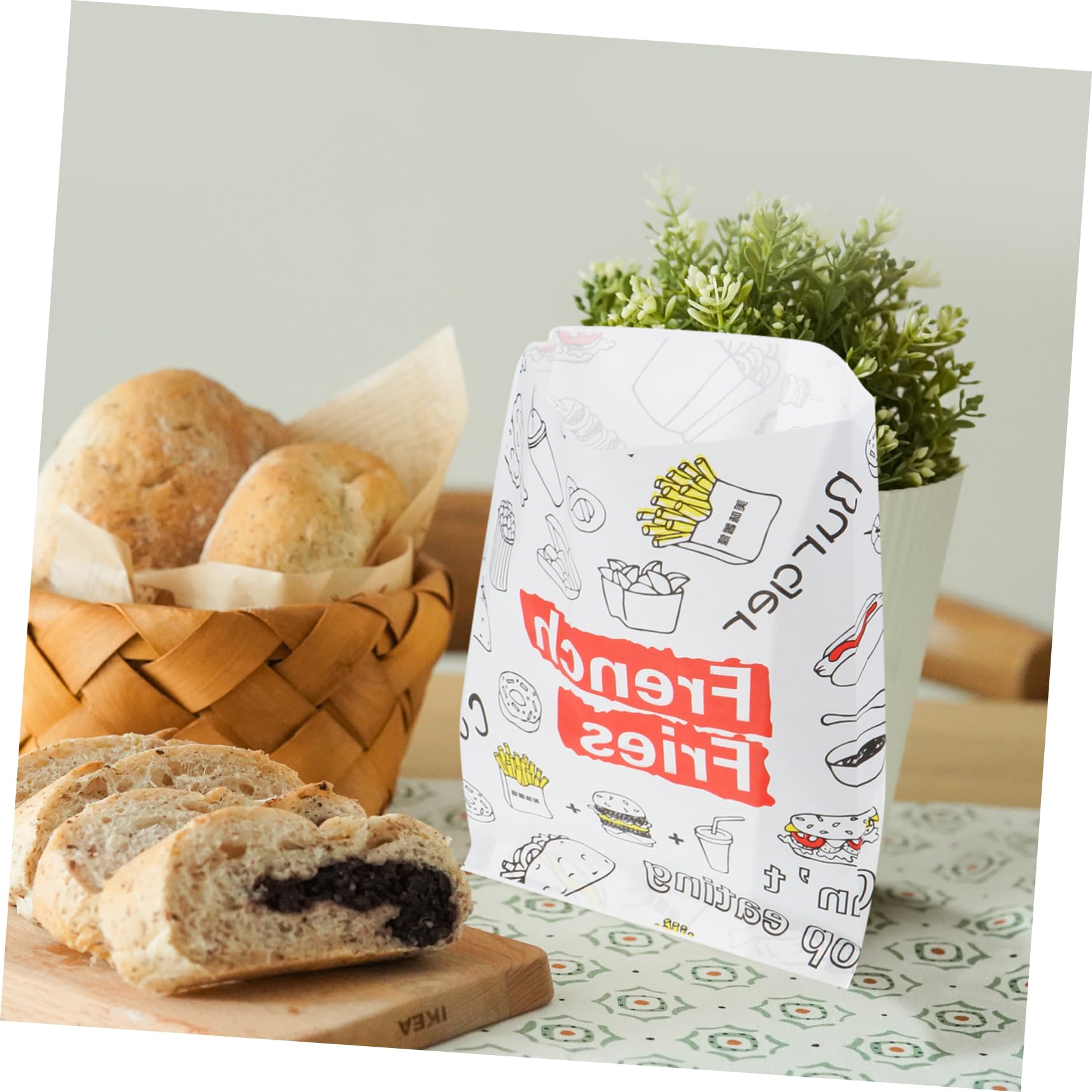 minkissy 300piezas Desechables Para Comida Bolsa Para Papas Fritas Resistente Al Aceite