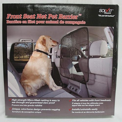 PetSafe Barrera para perros Happy Ride, barrera de asiento delantero, para automóviles, camiones y SUV, barrera para perros PetSafe Happy Ride,