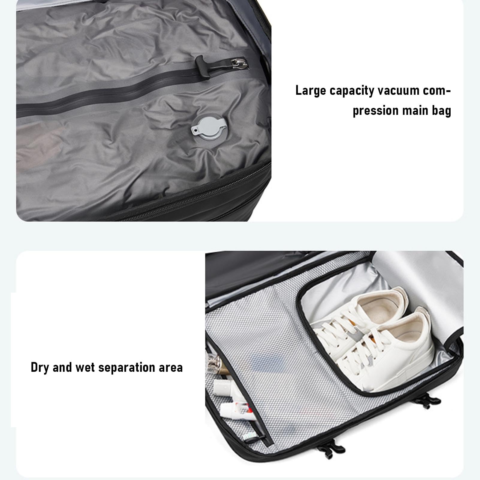 Jectse Sac à Dos de Compression de Voyage, Sacs à Dos de 18 Pouces Extensibles pour Ordinateur Portable, avec un Verrouillage Anti-vol Transporte un Sac à Dos, un Sac de Voyage