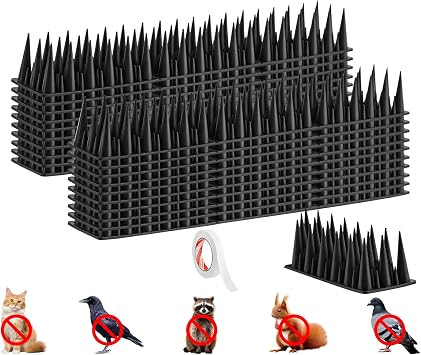 Bird Spikes, 20 Pack Pigeon for Small Birds Raccoon Cats Defender for Outside to Keep Squirrel Away for Railing and Roof