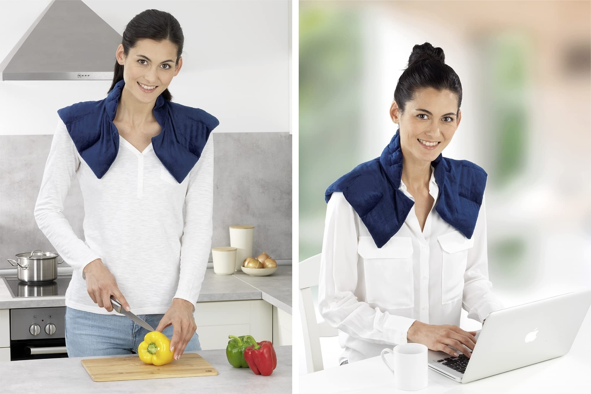 Maximex Coussin lesté pour épaules Chaleur & Froid, Bleu