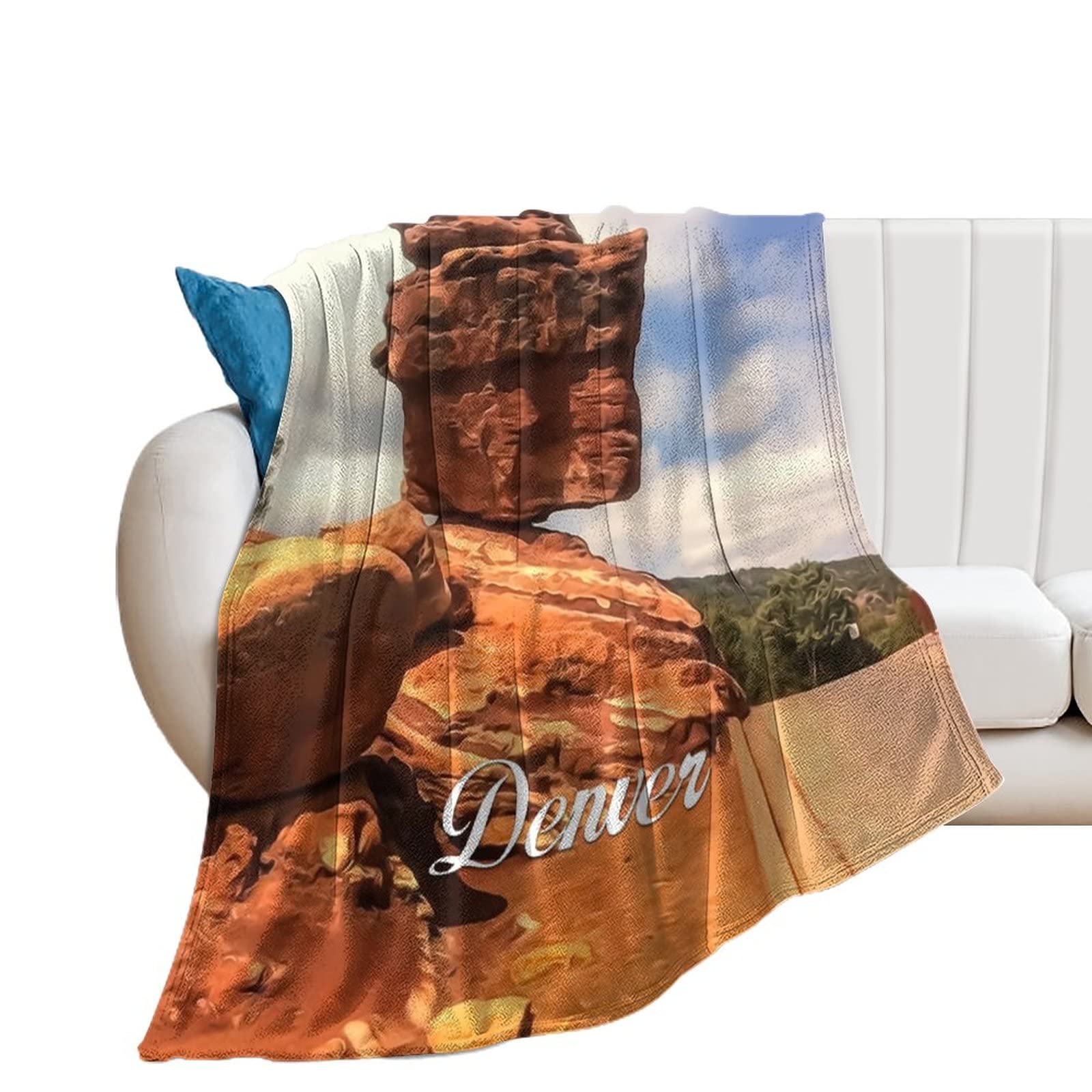 Couverture en flanelle Denver chaude et douce protection thermique épaisse pour canapé