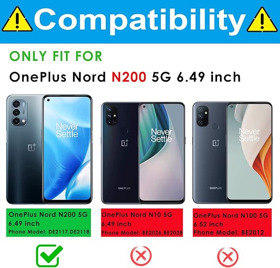 DETUOSI Oneplus Nord N200 5G Phone Case, Built in Screen Protector, Oneplus Nord N200 5G Shockproof Case [360 Full Body Protection], 3 in 1 Clear Protection Phone Case for 1+Nord N200 5G, Black