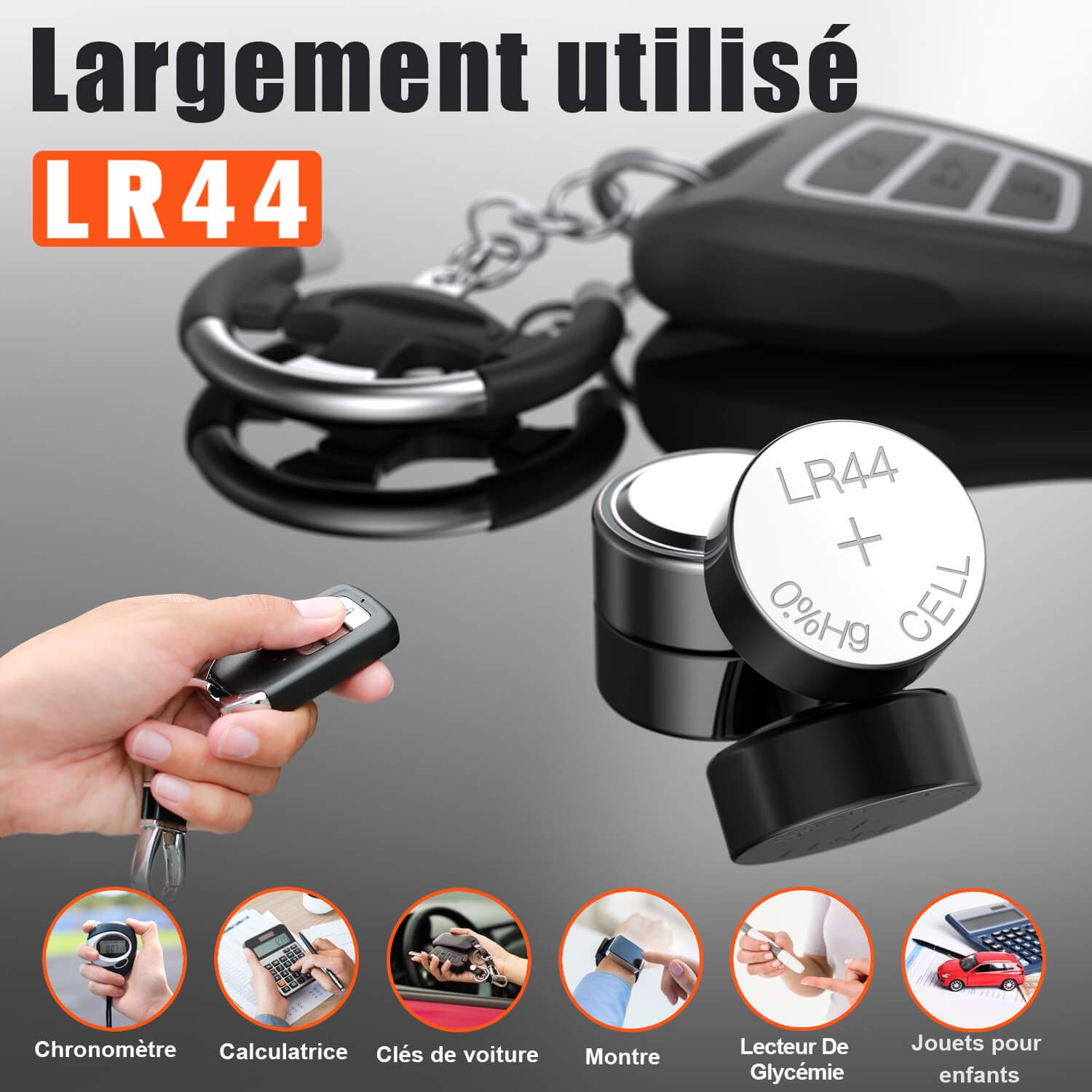 Blister 20 Piles AG13 LR44 LR1154 357 sans Mercure