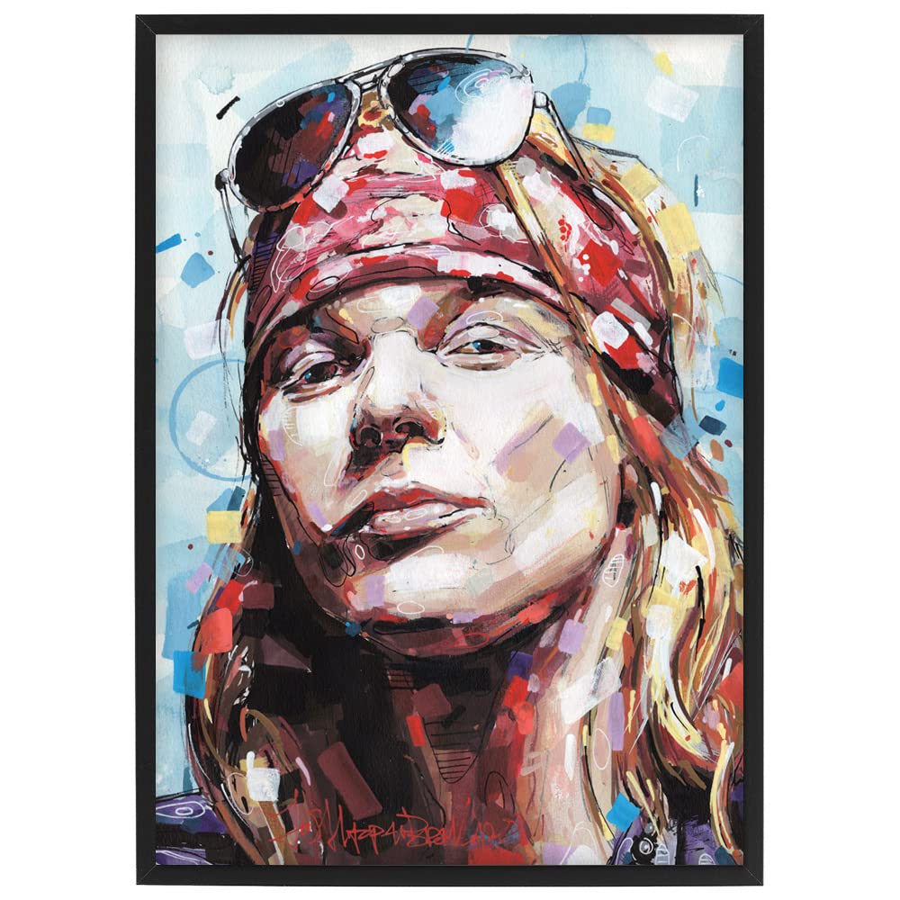 Hard Rock 01 poster 29,7 x 42 cm (A3) - incorniciato e firmato