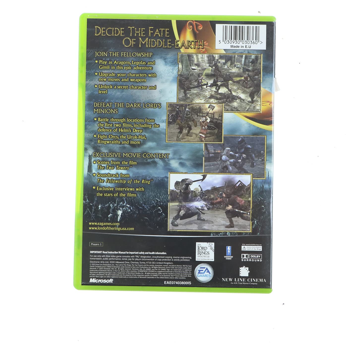 The Lord of the Rings: The Two Towers (XBox) [Importación Inglesa]