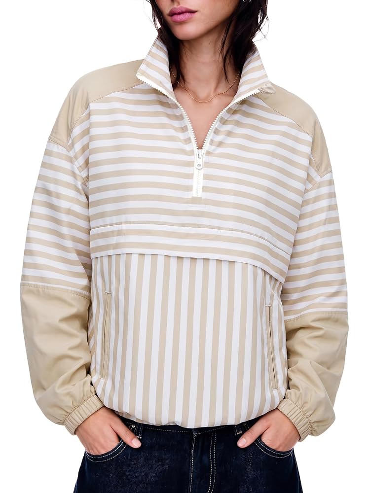 FISOEW Womens Quarter Zip Pullover