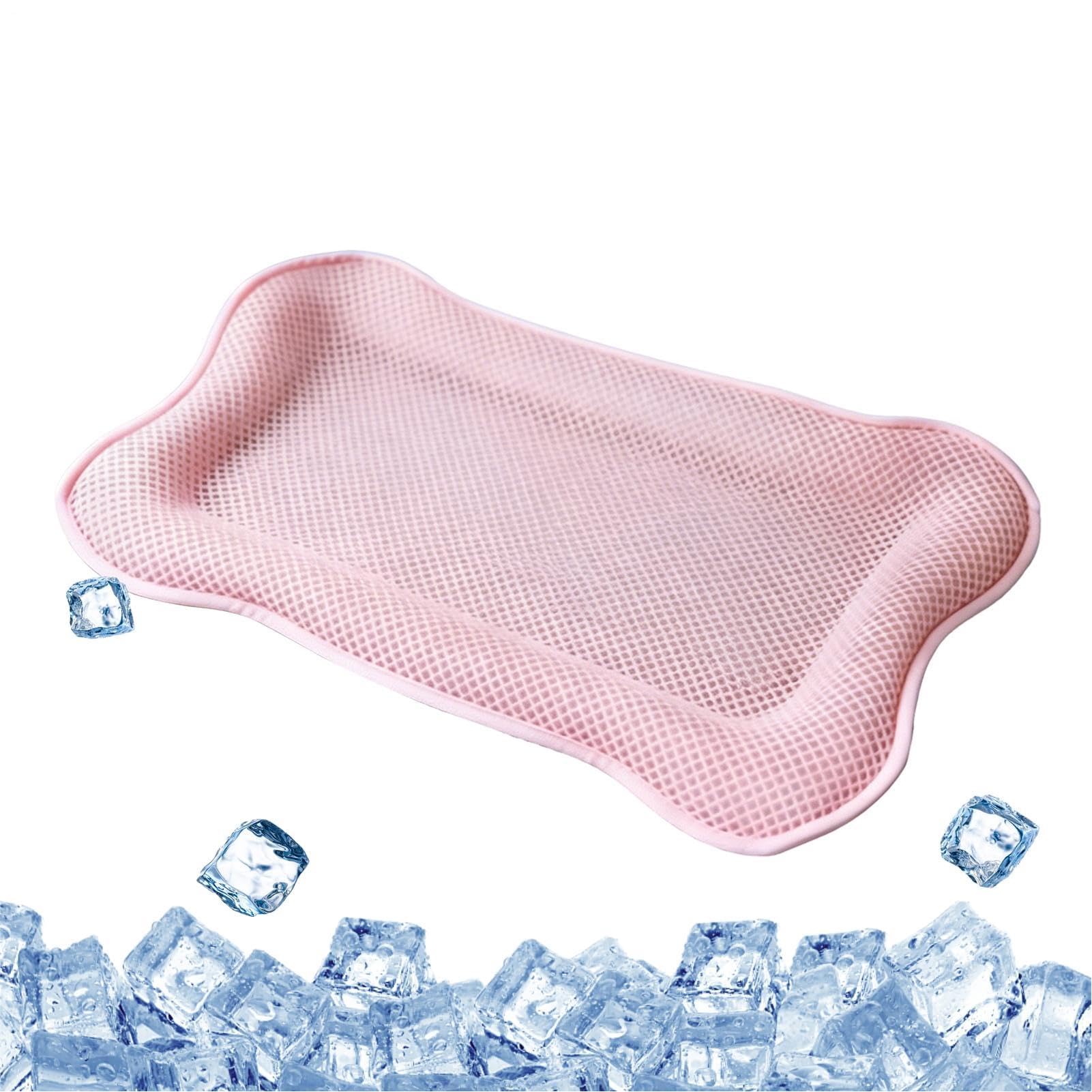 Generico Tappetino Rinfrescante Cani | 41,9 x 57,9 cm Forma a osso lavabile - Tappetino Rinfrescante Estivo Gatti,per Interni Esterni Casa Balcone Auto Viaggio Patio Trasportino Spiaggia