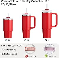 Vista 8 de Silicone Spill Stopper Set Compatible with Stanley Cup 2.0 30oz & 40oz with Straw Cover, Set of 4