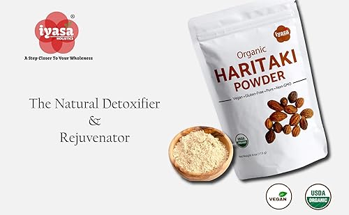Miniatura 7 de Haritaki en polvo orgánico, harde, Harad, Terminalia chebula, Kadakapudi, hierba ayurveda para la digestión, alivio de gases, función intestinal