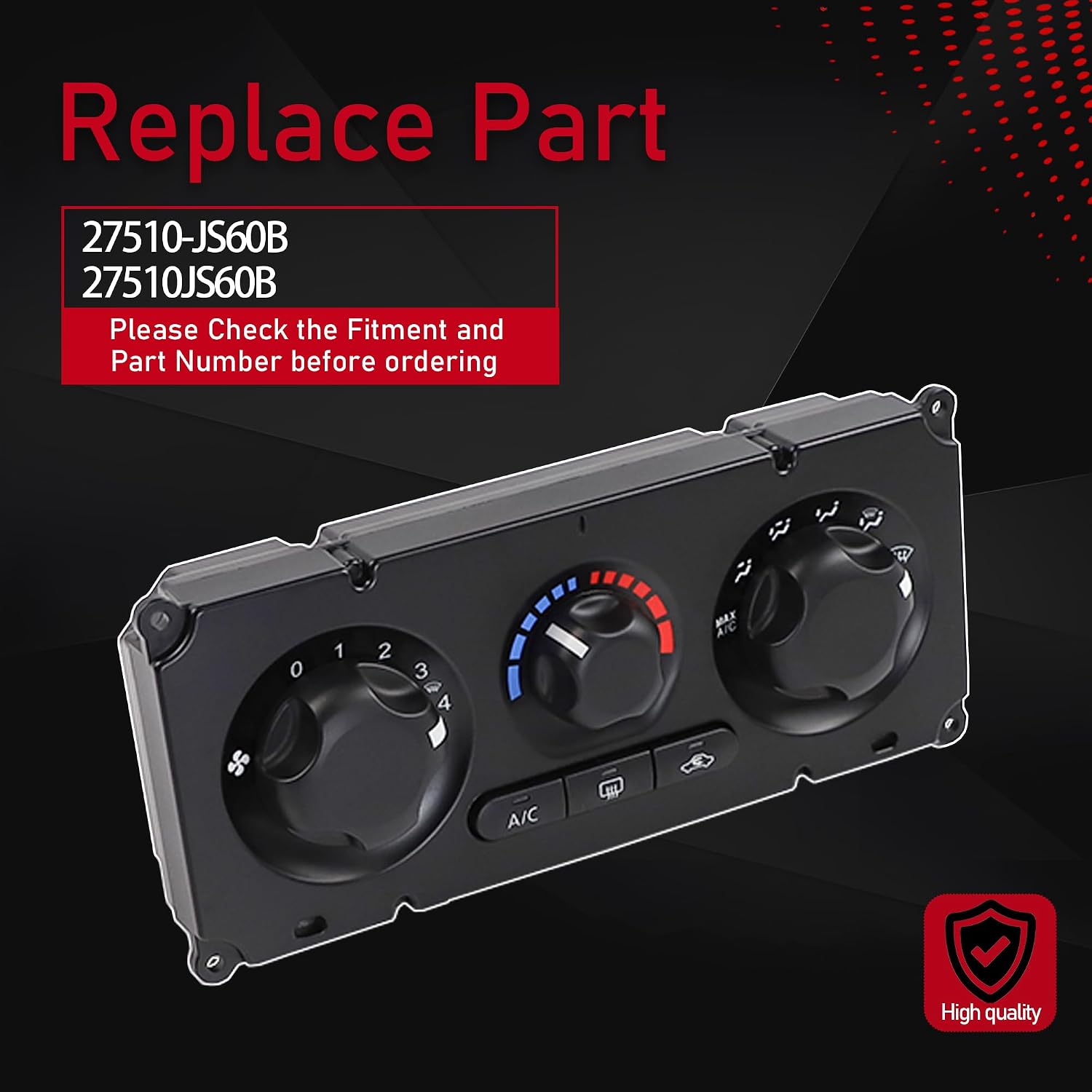 HVAC Climate Control Unit Switch Auto A/C Heater Control Panel Module Compatible with 2007-2012 Nissan Frontier D40 Navara D40 Replaces 27510-JS60B 27510JS60B