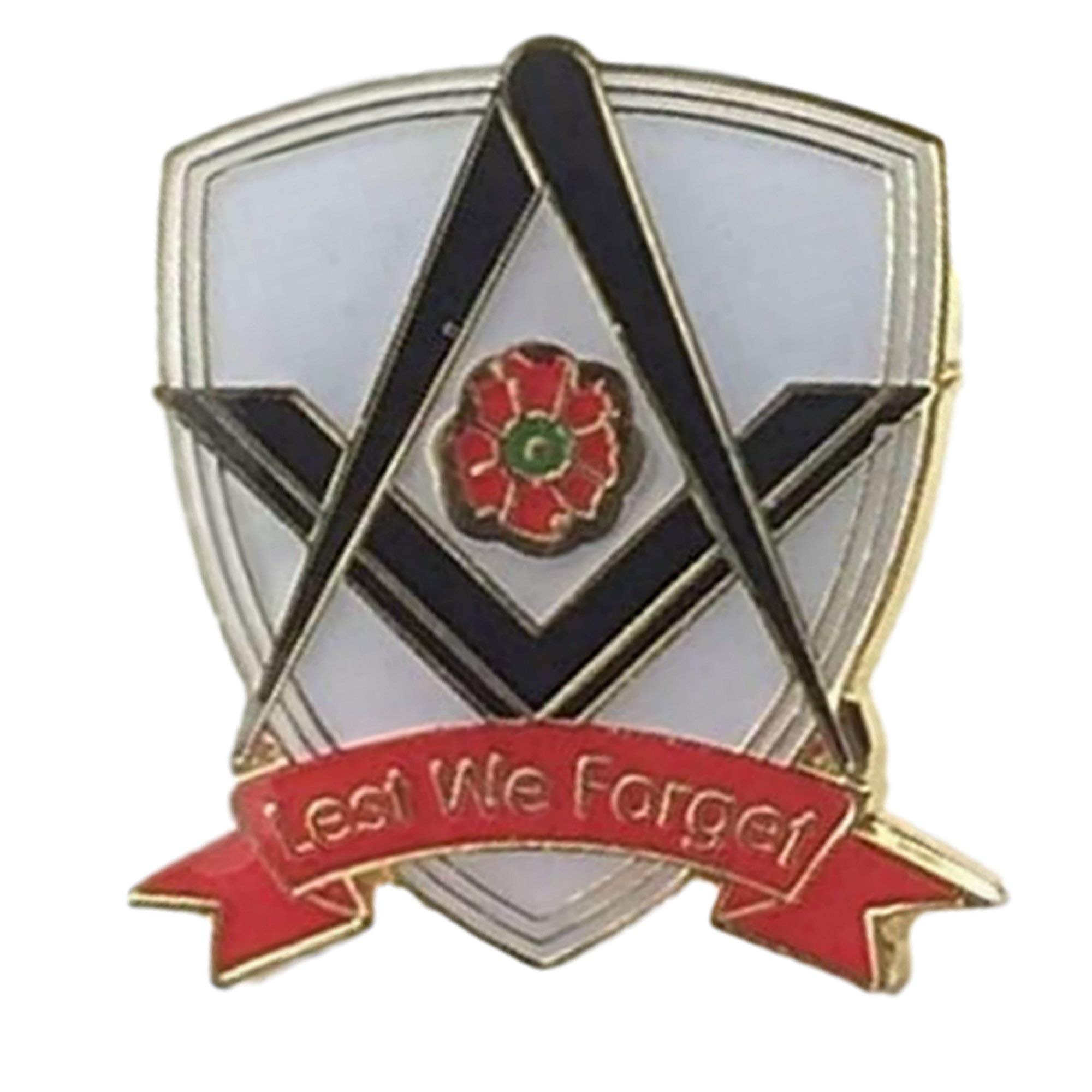 Smartbadge® Masonic Lest We Forget Remembrance Poppy Lapel Pin Badge Exclusive Badge