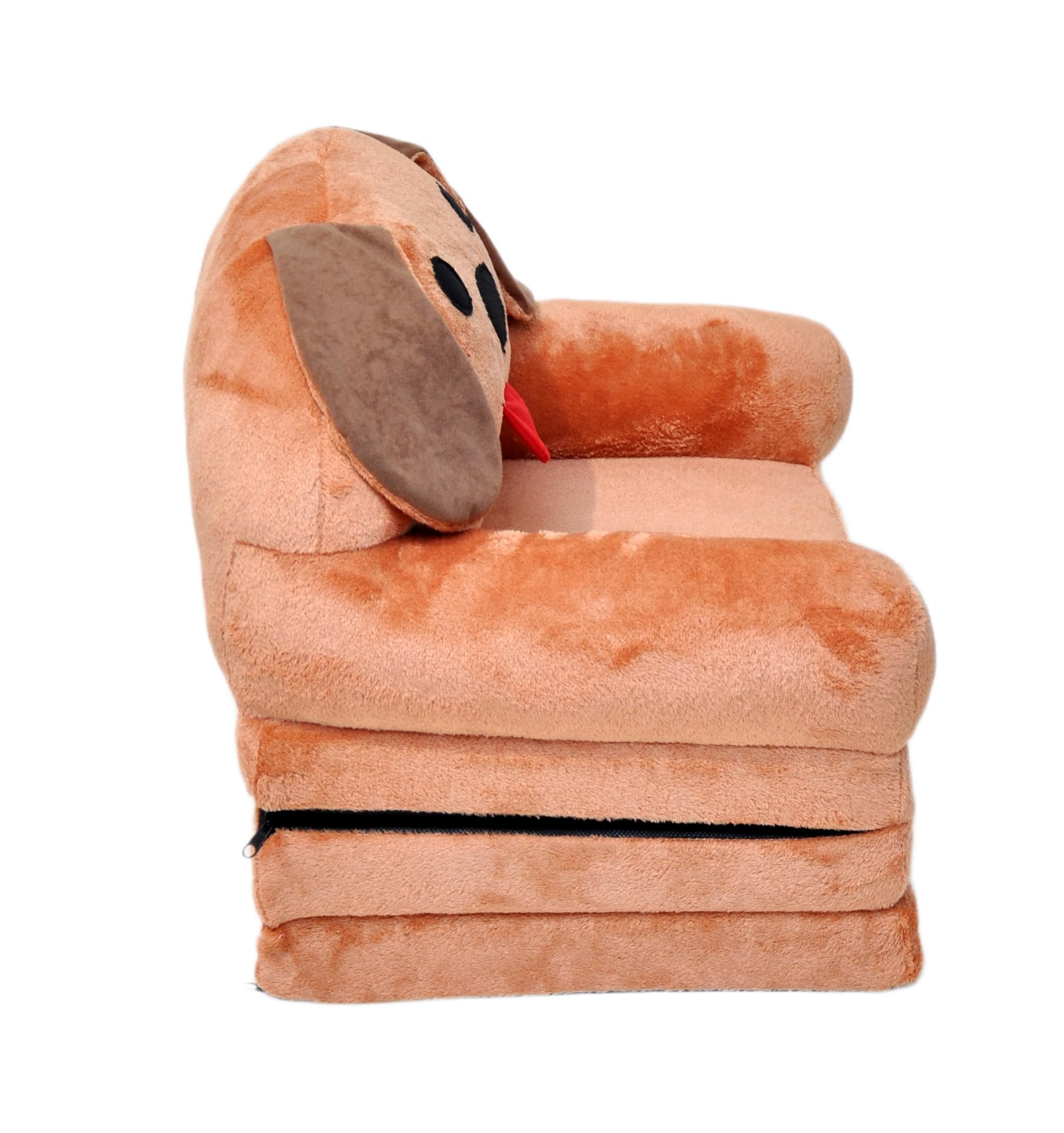 Poltrona per bambini, mini poltrona pieghevole 2 in 1, comoda poltrona in peluche con materasso, divano letto per cameretta (Cane)