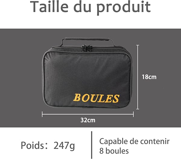 Tofern 2 x Bocce Ball Bag, Oxford Nylon Heavy Duty Practical Bag for 3/6/8 Petanque Balls - 2