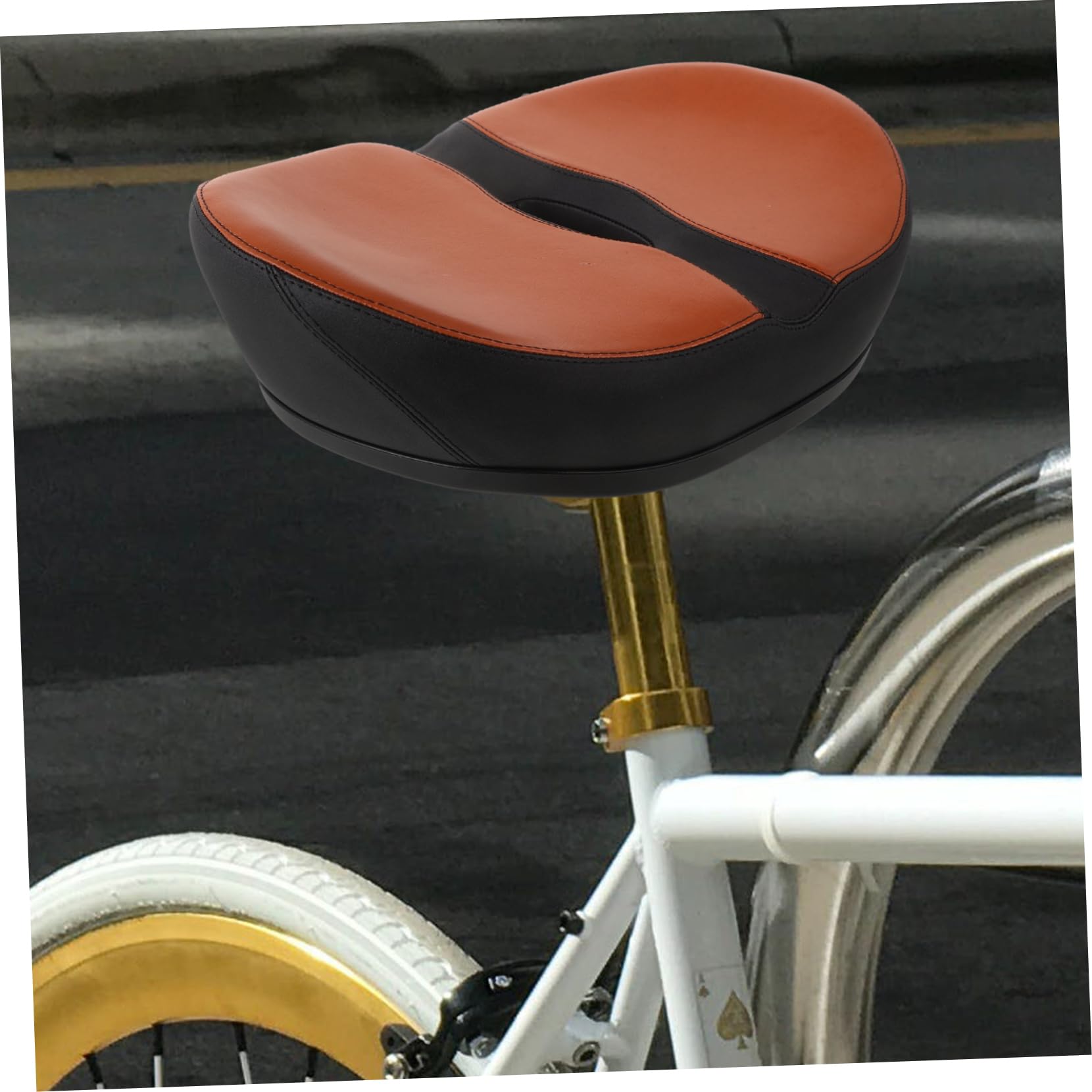 Selle de Vélo sans Bec en Mousse PU pour Vélo et Vélo Électrique | Antidérapante, Design Ergonomique et Amorti, Démontage Facile, Assise Large pour Usage Quotidien