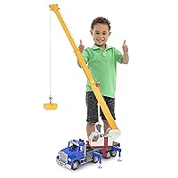 Driven by Battat – Autogru, 74 cm – Grande camion gru giocattolo per bambini – Veicolo