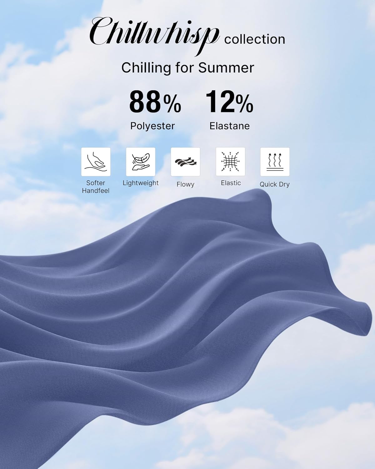 G4Free Chillwhisp Lightweight Flowy Wide Leg Pants Women Elastic Waist Palazzo Pants Summer Beach Vacation - Image 3