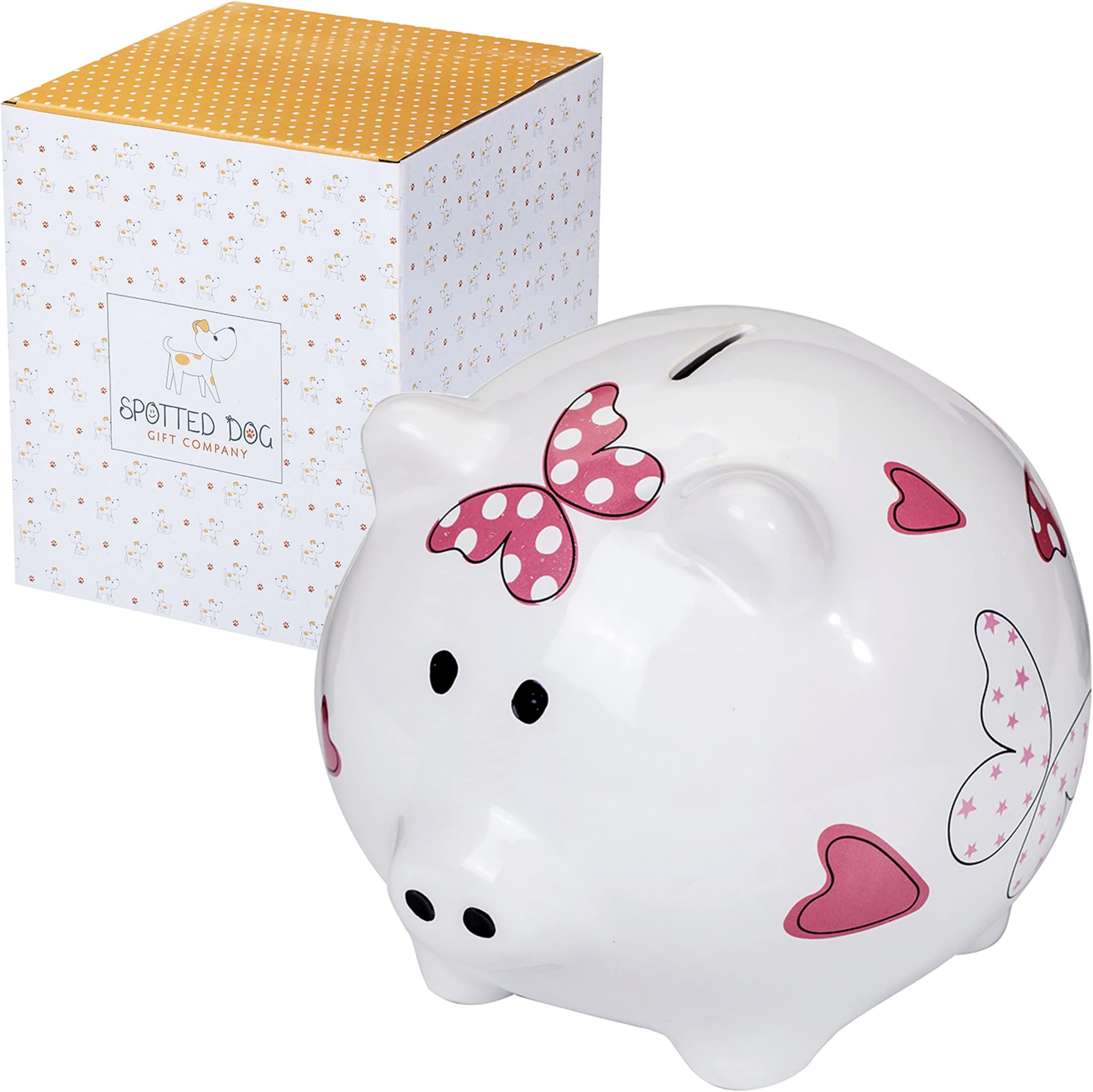 Tirelire Cochon En Céramique - Rose, Dimensions 16x13x14,8 Cm, Pour Enfants Et économies