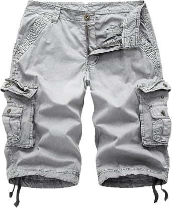 Amazon.com: FOURSTEEDS Bermudas de sarga de algodón con cremallera frontal  y múltiples bolsillos para mujer : Ropa, Zapatos y Joyería