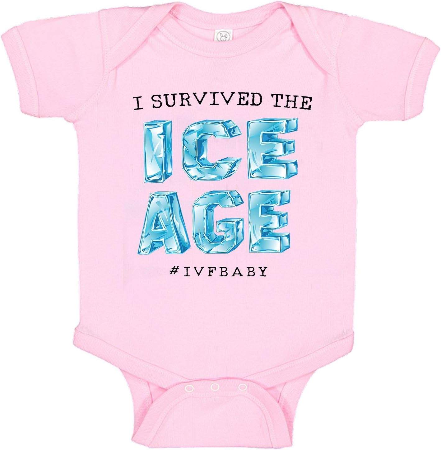 Ink Trendz I Survived The ICE Age IVF Infertility Baby One Piece Bodysuit Romper