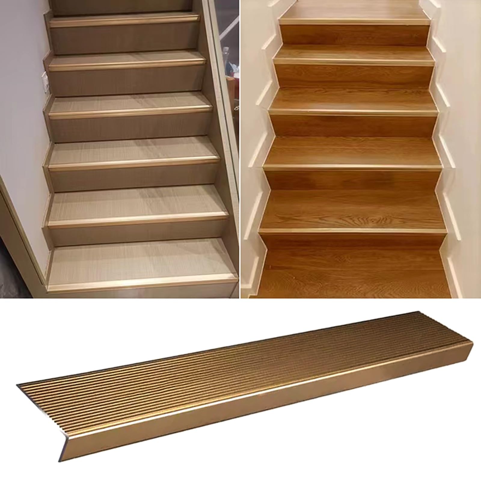 Amazon.com: Gold Stair Nose Edging 4 3 2 1 In Wide, Aluminum 5