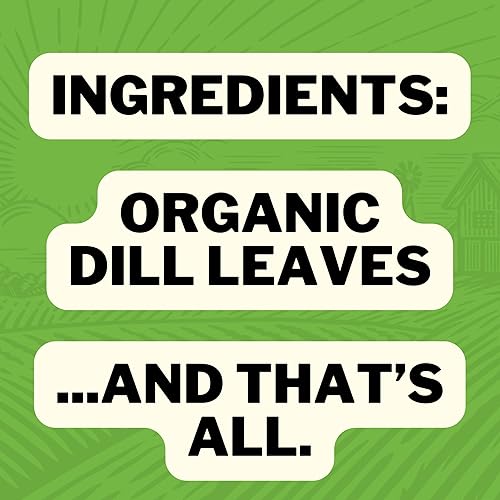 Miniatura 4 de FreshJax Hierba seca de eneldo (botella grande de 1.5 onzas sin BPA), sin OMG, sin gluten, keto, paleo, sin conservantes, hojas de eneldo  Hecho a