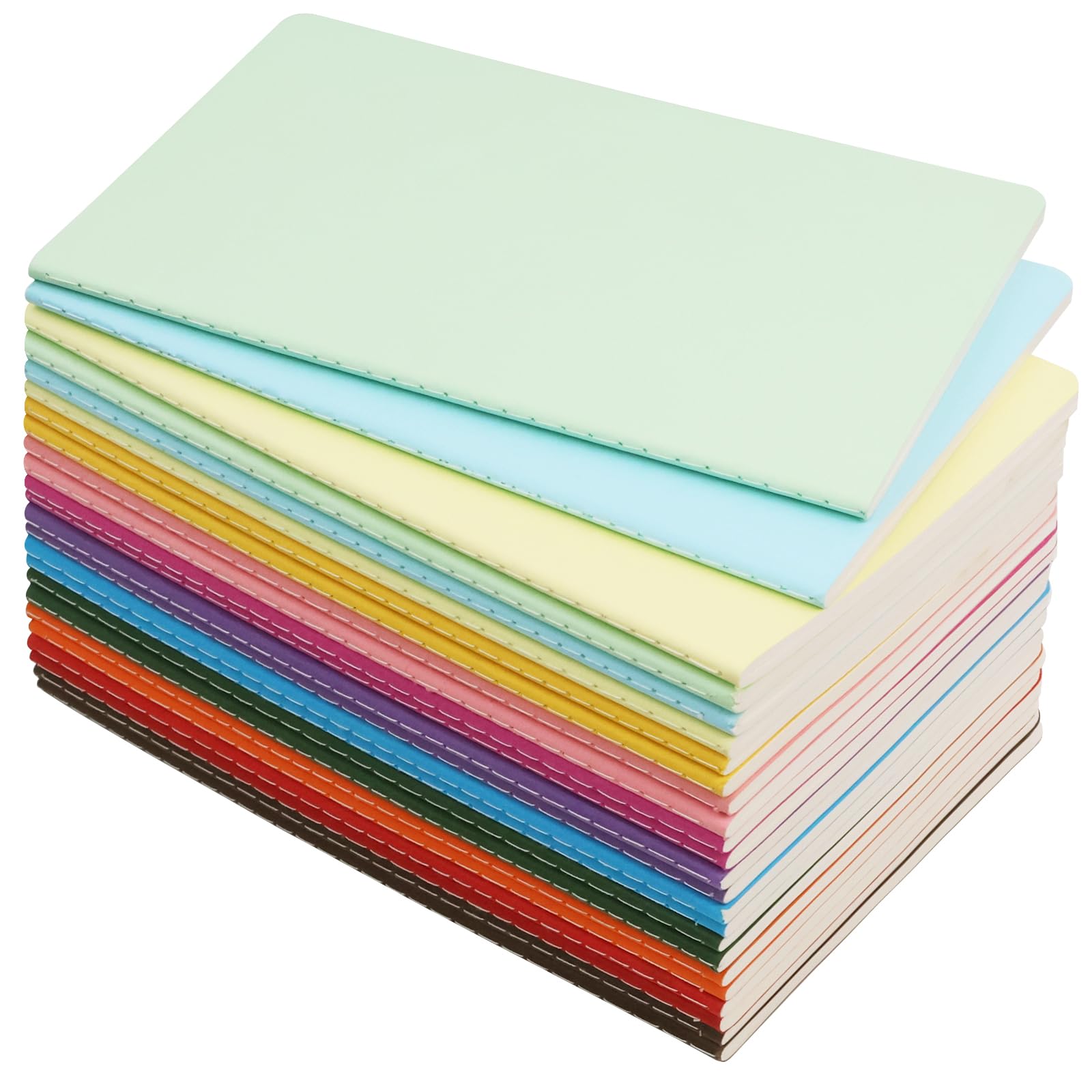 ReePlan 24 Pack A5 Blank Notebooks, Colorful Journals with 12 Colors, 92 Pages/46 Sheets, Thick Paper Note Pads for Sketching, Travel, Writing, School & Work (Blank) — image 1