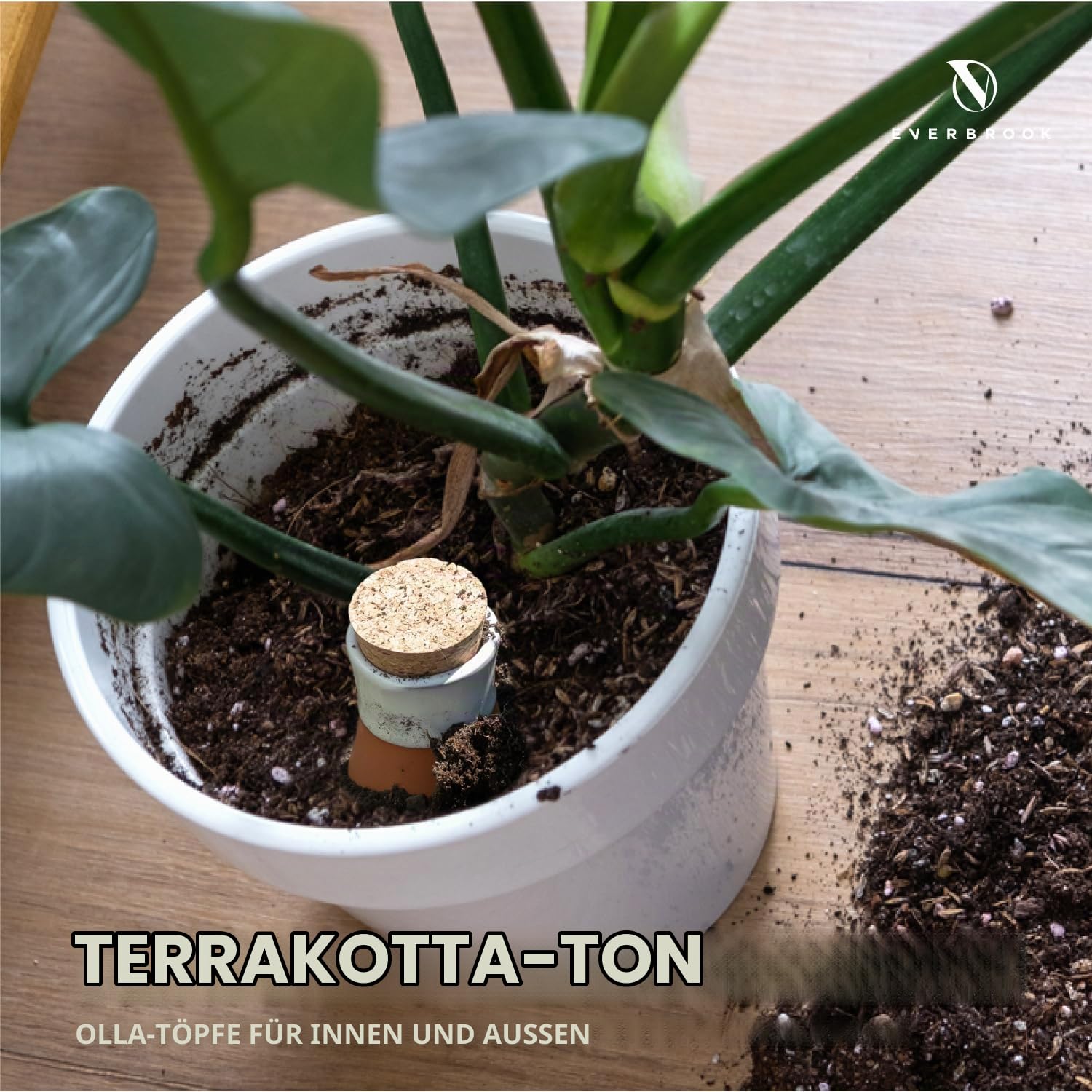 Pflanzen-Bewässerungskugeln – Terrakotta-Bewässerungsspikes – langsam freisetzende Olla-Bewässerungstöpfe – fasst 473 ml – selbstbewässernde Spikes – Bonus Gartenschere