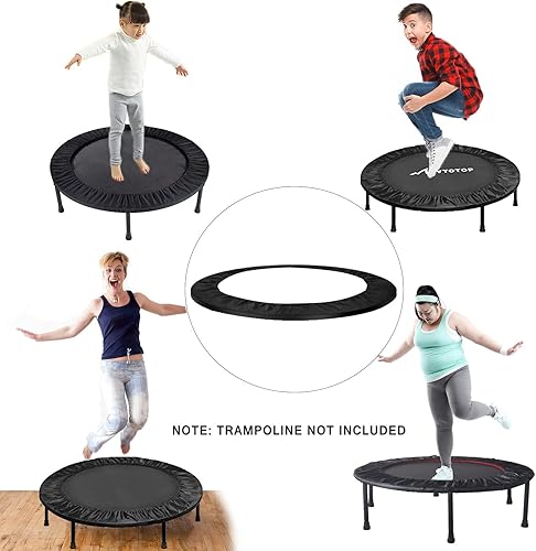 Miniatura 6 de Mini cubierta de trampolín de 48 pulgadas, cubierta de resorte de trampolín pequeño, almohadilla de seguridad de repuesto, tela Oxford 600D,