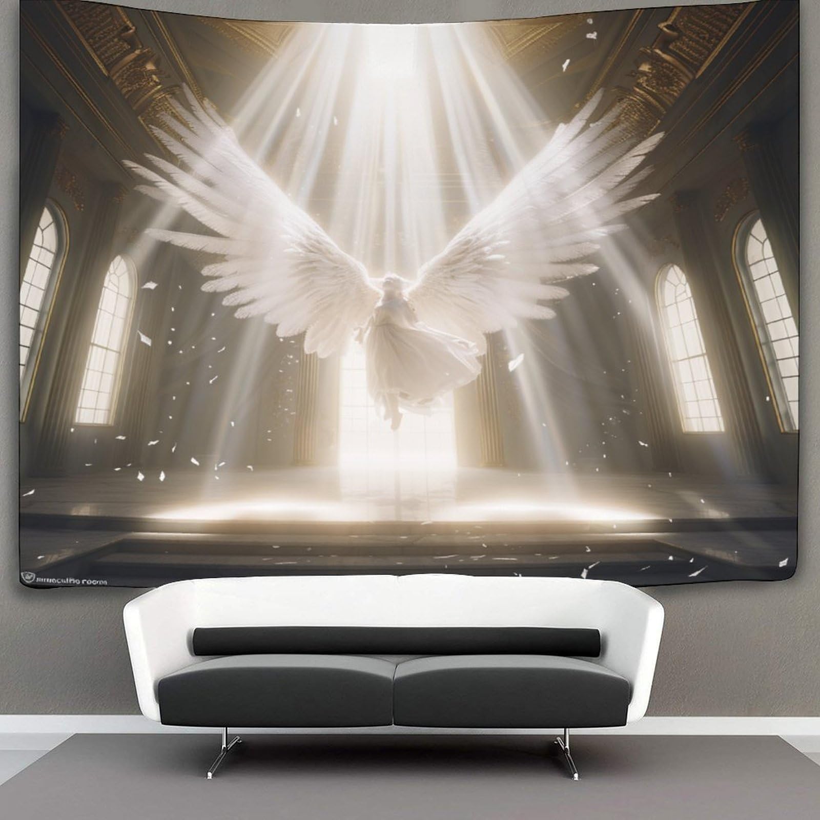 DHBANEIOK 3D Jesus Printed Wall Blanket Home Decoration Bedding Poster Wall Art Tapestry Tapestry Wall Hanging Soft Polyester for Living Room Bedroom Dorm Deco 180cmx230cm