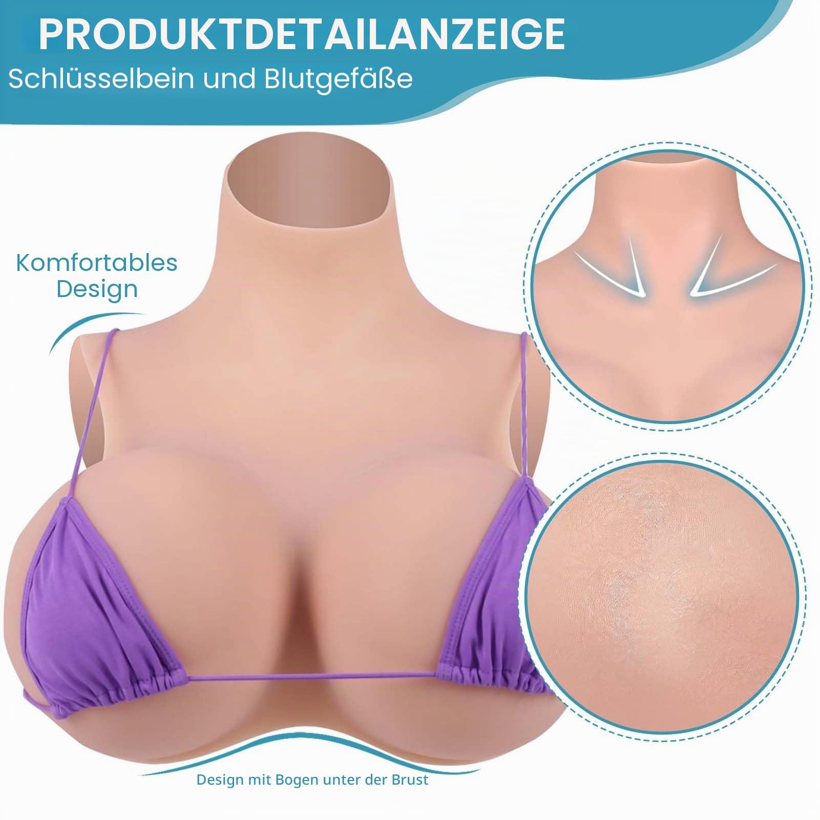 Silikon Brüste Realistisch Crossdresser Baumwolle Gefüllt Halbkörper Falsche Brust Forms Silikonbrüste Fake Boobs für Transgender Mastektomie Prothese