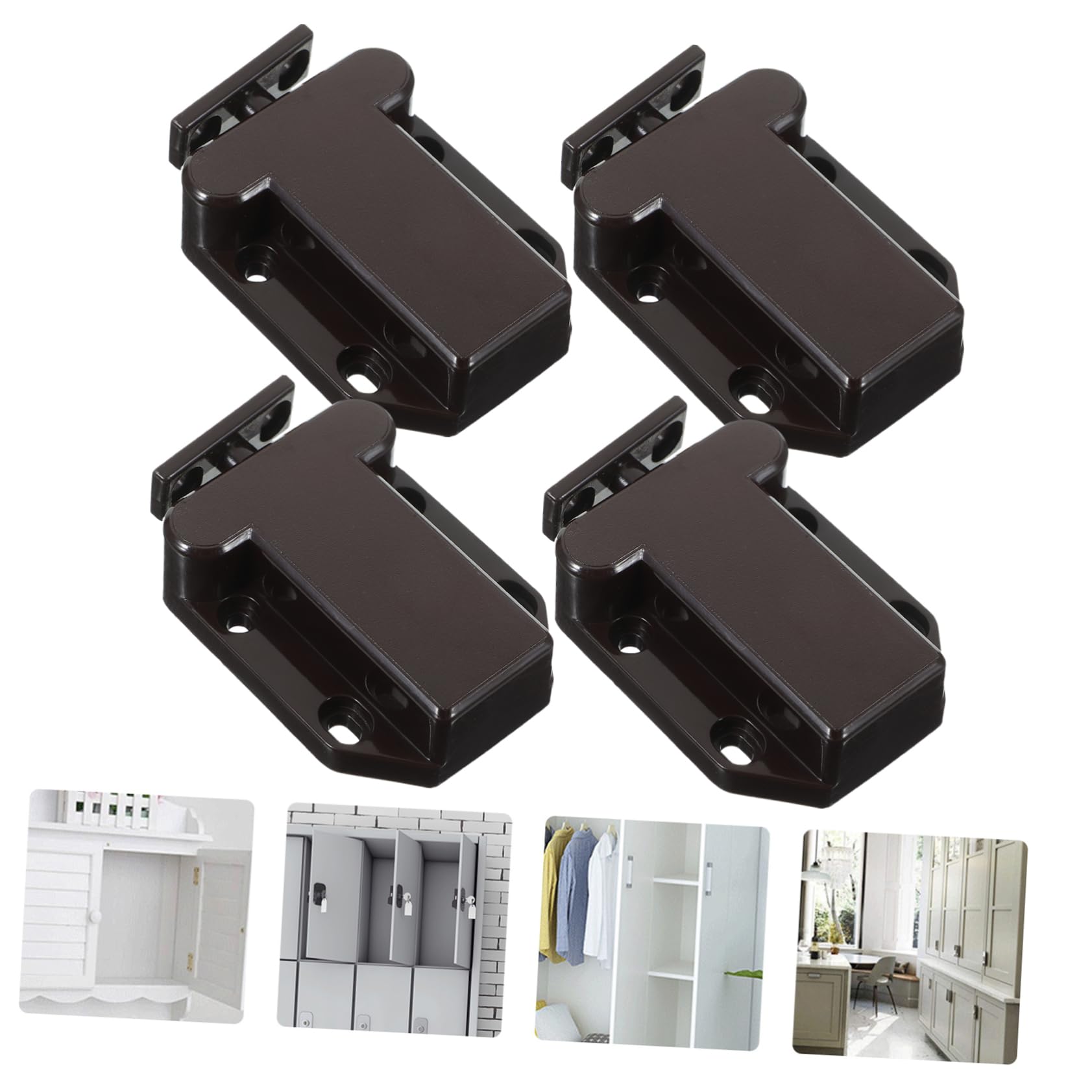 Artibetter 15pezzi Serrature Automatiche Per Armadi Da Chiusura Spinta Per Porte Senza Maniglie Compatibile Con Armadietti e Facile Installazione e Utilizzo