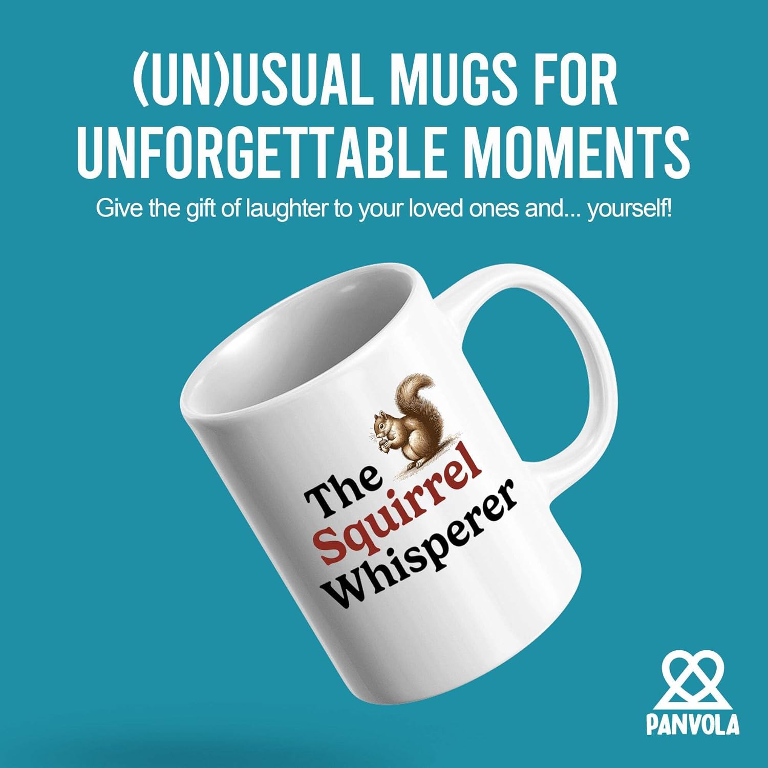Panvola The Squirrel Whisperer Squirrel Lover Gifts For Women Men Fall Gifts For Wife Girlfriend Sister From Husband Brother Boyfriend Dad Mom Novelty Drinkware Ceramic Coffee Mug (White, 11 oz) - Image 2