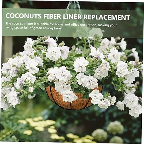 Miniatura 6 de BESTOYARD Revestimientos para cesta de flores, inserción de maceta, revestimiento de maceta de canal, revestimiento de macetero de coco, alfombrilla