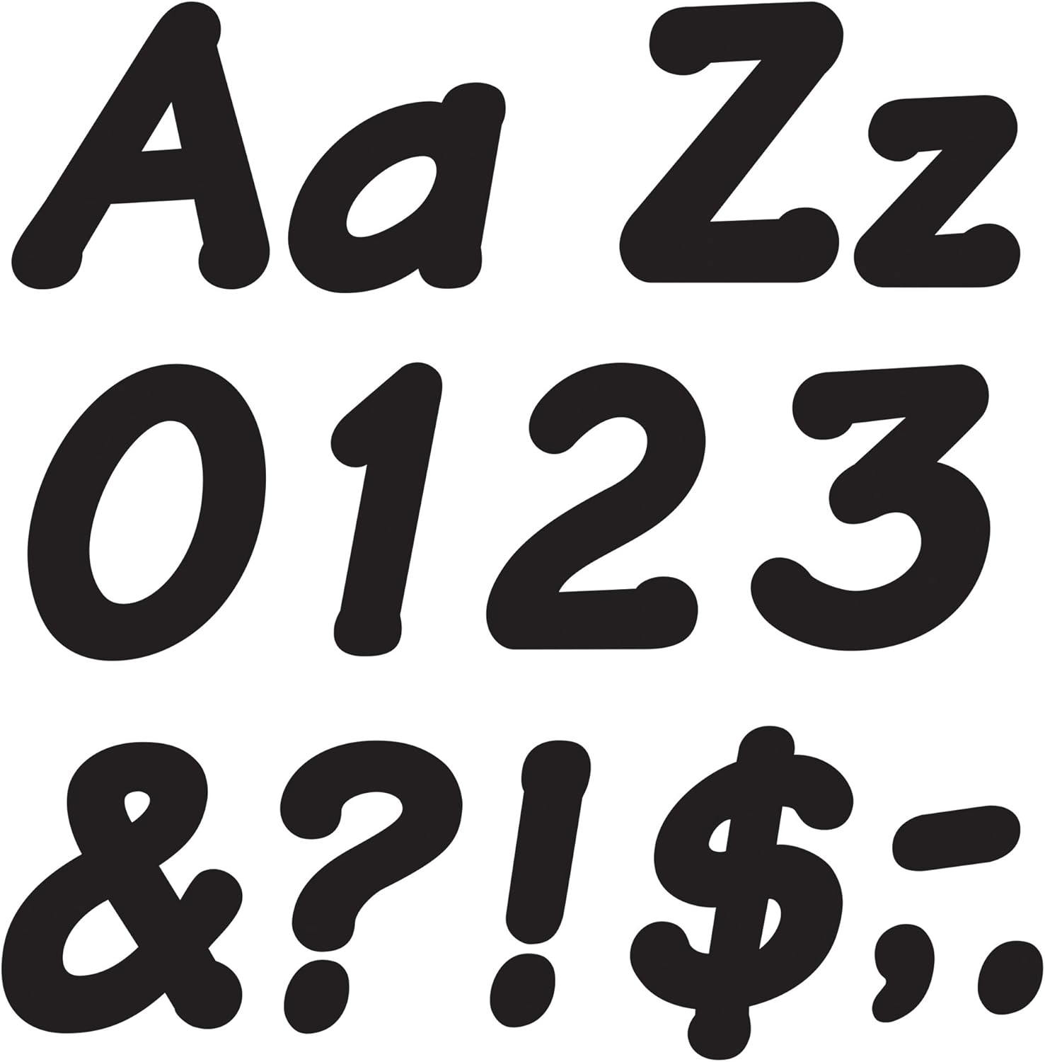 TREND enterprises, Inc. T-2703 Black 4 Italic Combo Ready Letters