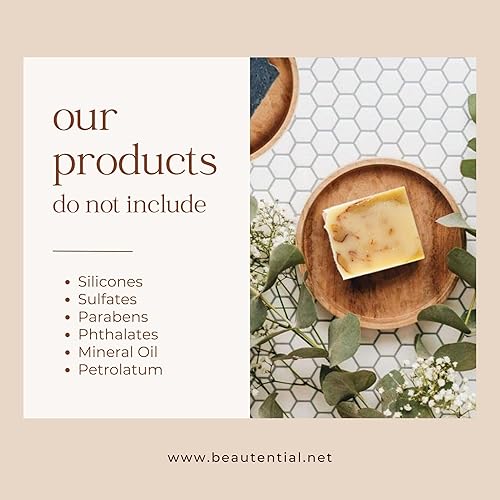 Miniatura 5 de Beautential Barra de jabón hecha a mano procesada en frío con una lujosa mezcla de ingredientes naturales (Aloe Vera)