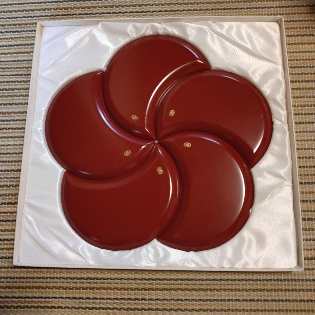 象彦 赤い花弁型漆器プレート 象彦 花寄せ銘々皿（レッド）漆器 5枚セット｜Yahoo!フリマ（旧PayPay