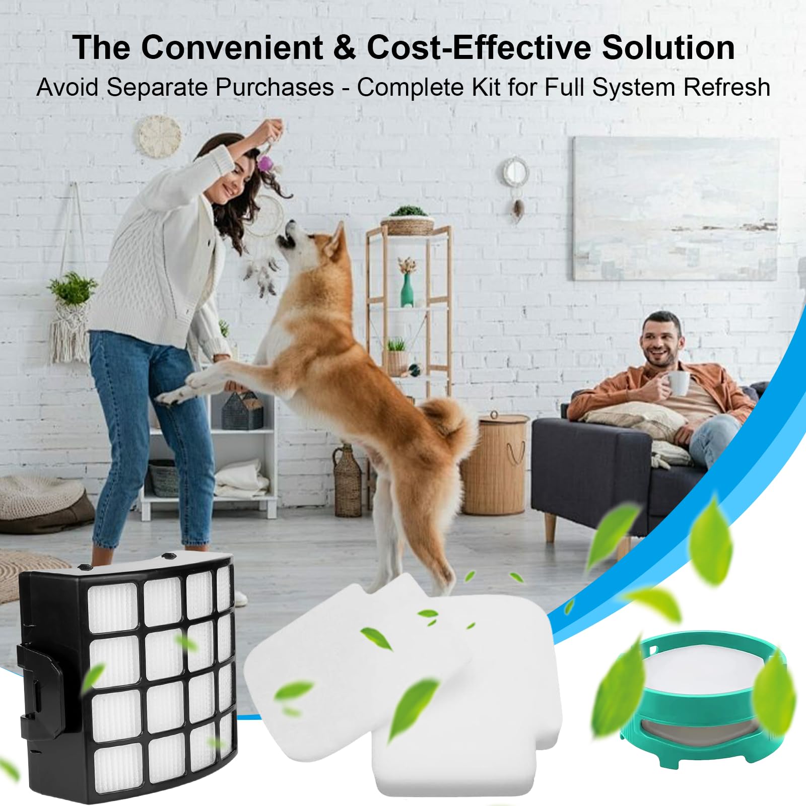 AZ3002 Zamiennik filtra dla Shark AZ3000 AZ3002 AZ3000W Stratos DuoClean PowerFins pionowy odkurzacz, zawiera 2 filtry HEPA, 4 filtry piankowe i filcowe, 4 wkłady neutralizujące zapachy, akcesoria