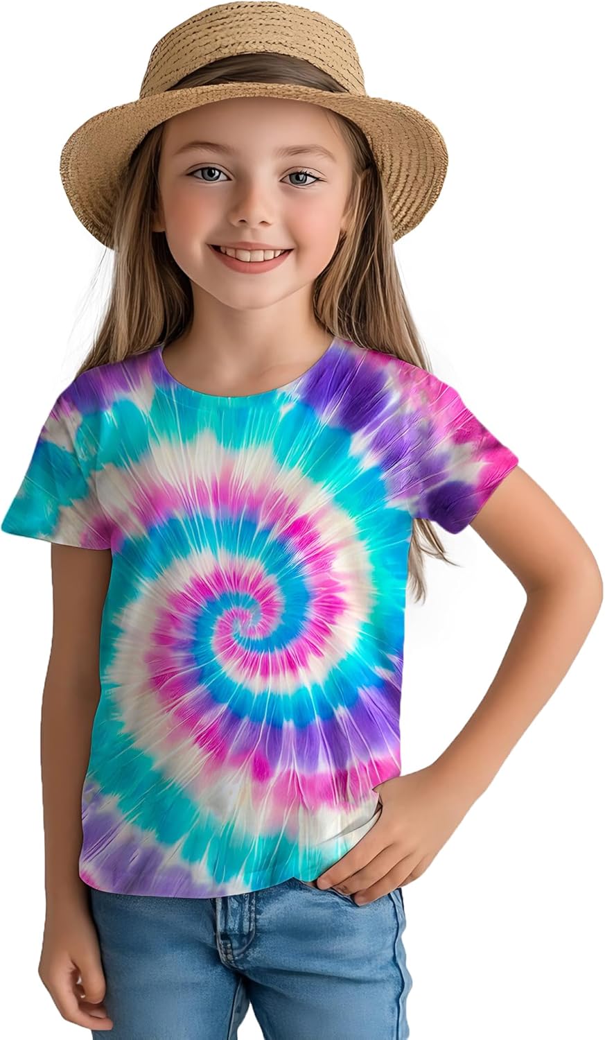 Kids Tie Dye Shirt for Boys Girls Children Tie-Dye Hippes Tshirt Short Sleeve Tee Shirt for Todder - Image 4