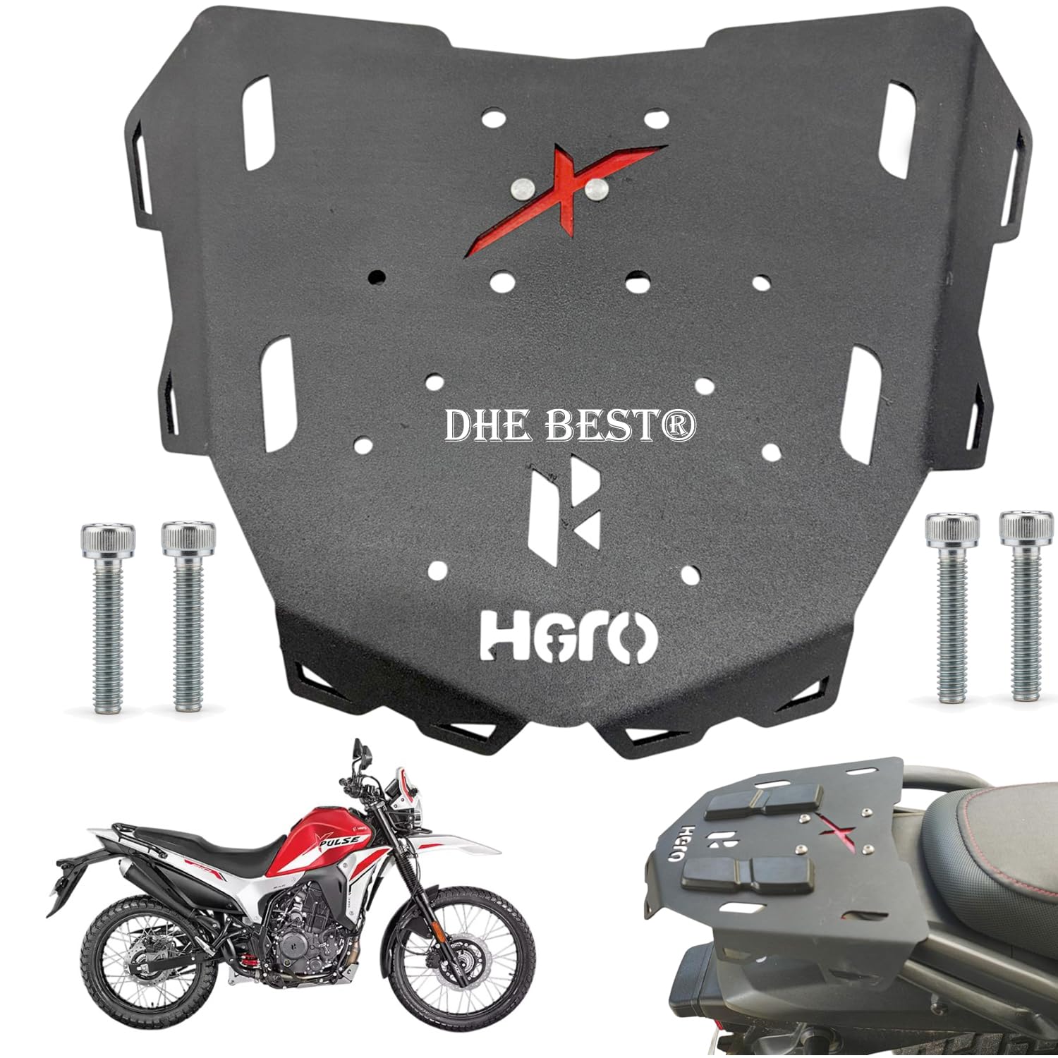 Dhe Best Compact Top RackCarrier with Optimized Lightweight Steel Construction, Strong Rear Luggage Holding Capability for Xpulse 210-image-9