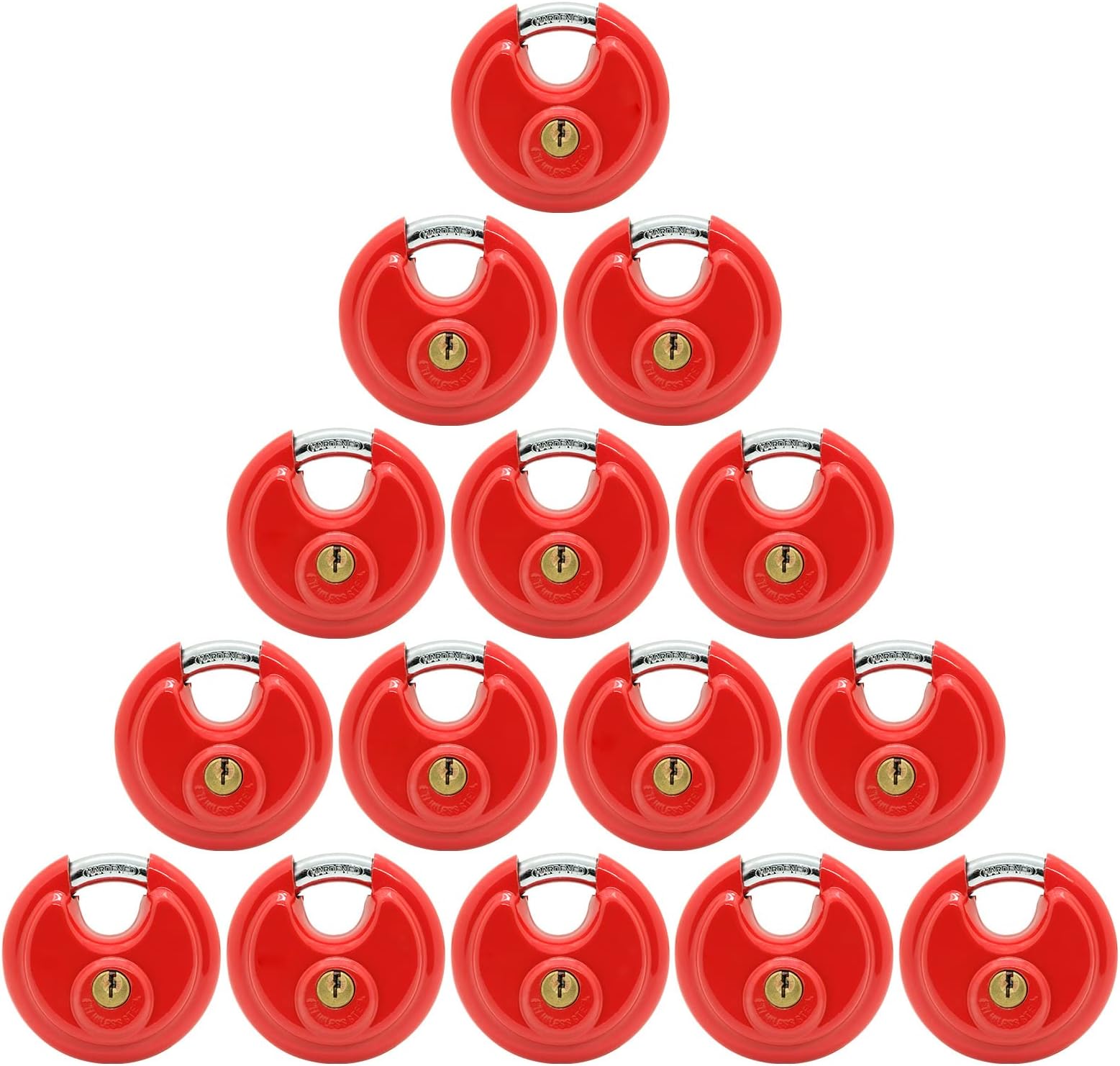Red Disc Padlock 2-3/4" (70mm) Premium self Storage Lock (15)