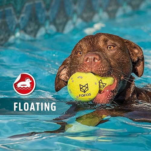 Miniatura 7 de FOFOS Pelotas para perros, juguetes masticables, pelota de tenis para masticadores agresivos, juguetes molares, juguete acuático, bolas